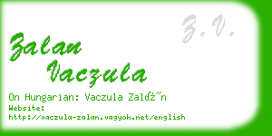 zalan vaczula business card